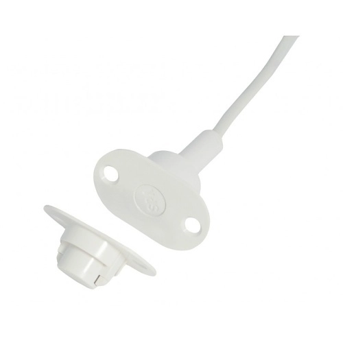 MC 370-S12-10 Alarmtech MC 370-S12-10 Contact de haute sécurité pour portes en acier, NC, 10m Câble, Blanc